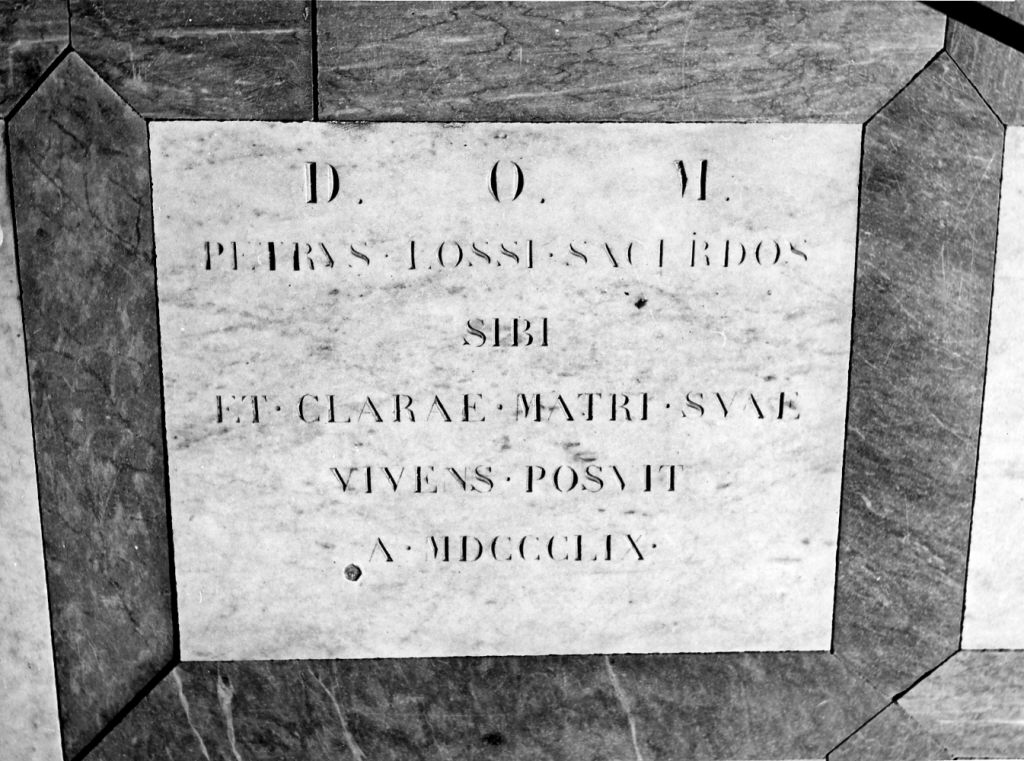 lapide tombale - ambito romano (sec. XIX)